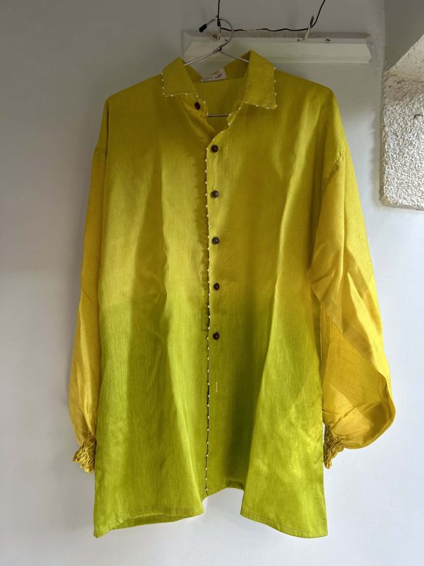 Lime Yellow Green Casual Festive Shirt