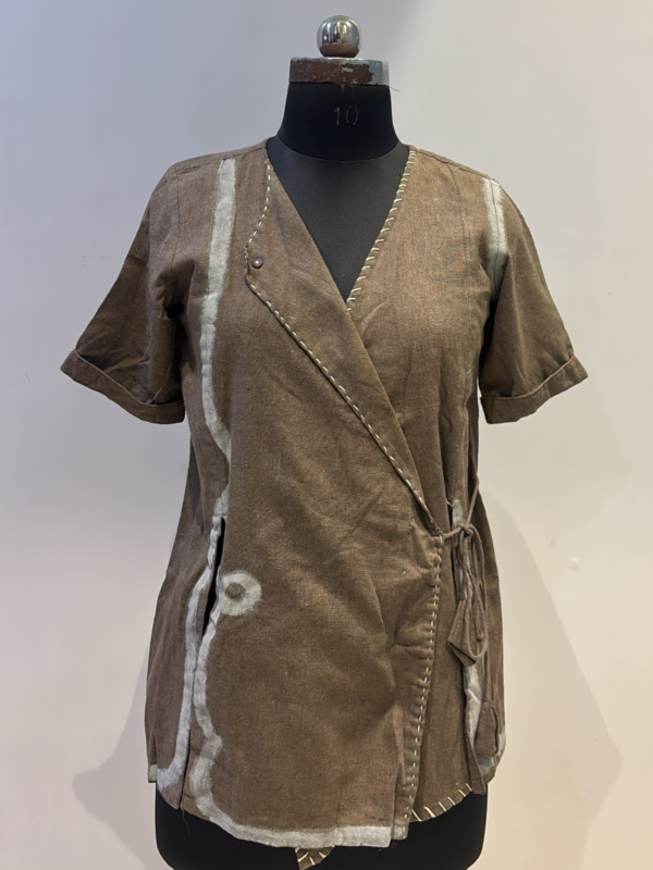 Brown Drape Top