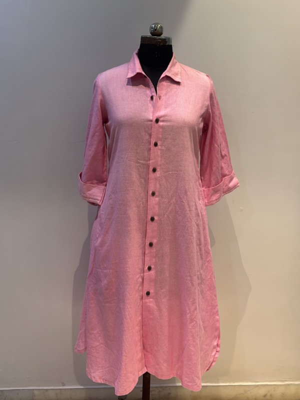 Pink Shirt Dress